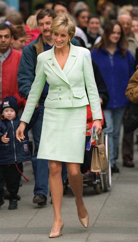 princess diana mint green chanel suit|princess diana dresses.